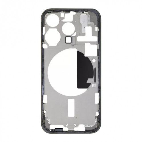Pour iPhone 15 Pro Cadre central Plaque de lunette avec touches latérales + plateau de carte, Version : Version CE UE (Noir) SH603A1424-07