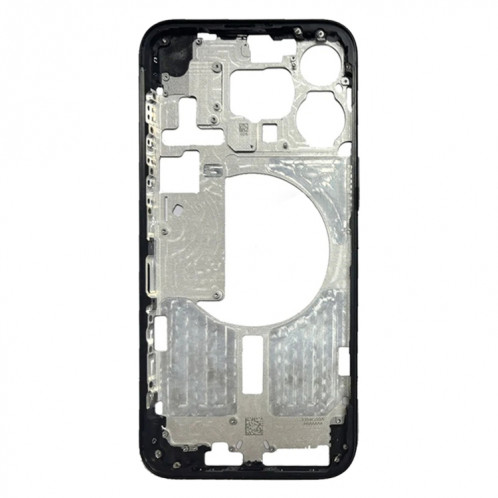 Pour iPhone 15 Pro Max Cadre central avec touches latérales + plateau pour cartes, Version : Version chinoise (noir) SH701A529-07