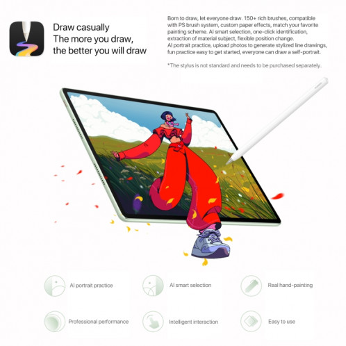 Tablette PC WiFi HUAWEI MatePad Air 12 pouces, écran à lumière douce 12 Go + 256 Go, HarmonyOS 4.2 Hisilicon Kirin 9000W (rose) SH903C1302-016