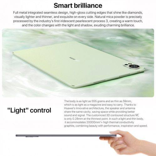 Tablette PC WiFi HUAWEI MatePad Air 12 pouces, 12 Go + 256 Go, HarmonyOS 4.2 Hisilicon Kirin 9000W (Gris) SH902A822-016