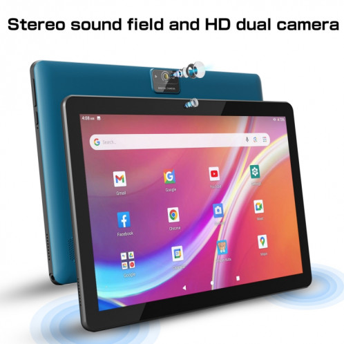 Tablette PC WiFi VASOUN M30A, 3 Go + 64 Go, 10,1 pouces, Android 13 RK3562 Quad Core CPU, version mondiale avec Google Play, prise américaine (bleu) SV201A1638-08