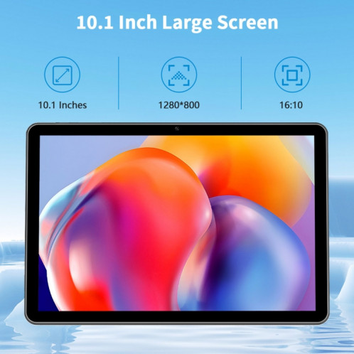Tablette PC WiFi VASOUN E10, 4 Go + 64 Go, 10,1 pouces, Android 14 Allwinner A523 Octa Core CPU, version mondiale avec Google Play, prise américaine (gris) SV601A632-08