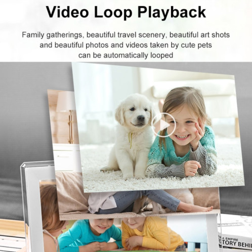 Cadre photo numérique Cloud avec écran IPS de 15,6 pouces, machine de publicité LED murale, type de prise : prise britannique (blanc) SH102B1239-013