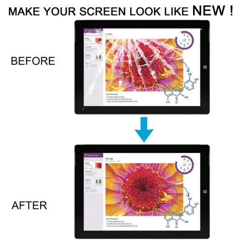 Pour Microsoft Surface Pro 3 1631 Écran tactile avec adhésif optiquement transparent OCA SH1801578-06