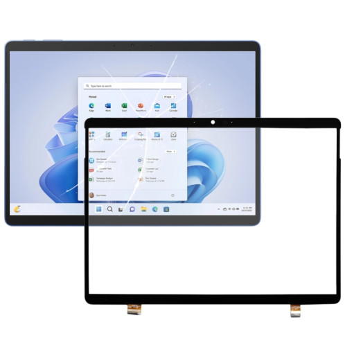 Pour Microsoft Surface Pro 9 2038 2023 Écran tactile avec adhésif optiquement transparent OCA SH1803922-06