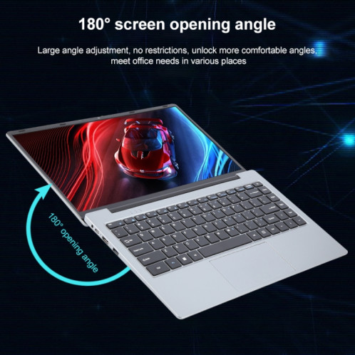 Ordinateur portable Windows 11 14 pouces, 8 Go + 512 Go, processeur Intel Core i5 de 4e génération, axe de rotation à 180 degrés (argent) SH003A651-018