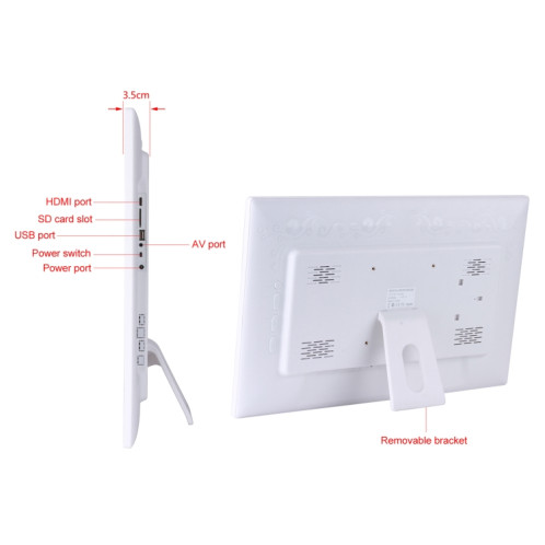 Cadre photo numérique avec écran IPS de 18,5 pouces, type de prise : (blanc) SH402B972-010