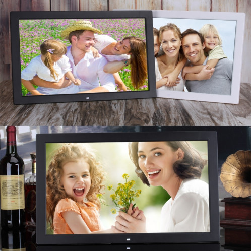 Cadre photo numérique à écran LED de 23,6 pouces, type de prise : prise américaine (noir) SH601A826-010