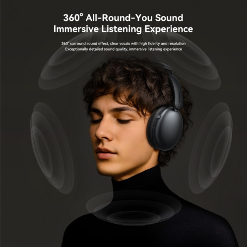 Casque d'écoute sans fil Bluetooth hybride JOYROOM JR-JH1 (noir) SJ201A828-013