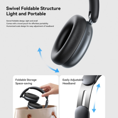 Casque d'écoute sans fil Bluetooth hybride JOYROOM JR-JH1 (noir) SJ201A828-013