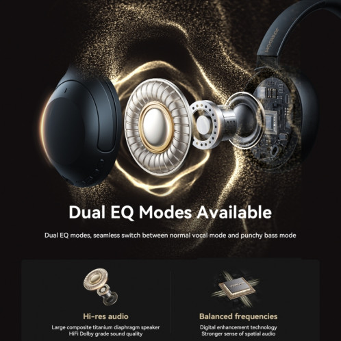 Casque sans fil Bluetooth JOYROOM JR-JH2 ANC (noir) SJ501A590-014