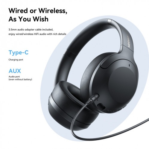 Casque sans fil Bluetooth JOYROOM JR-JH2 ANC (noir) SJ501A590-014