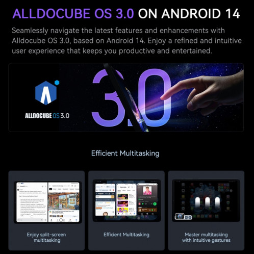 Tablette ALLDOCUBE iPlay 60 Mini Pro 4G LTE, 8 Go + 128 Go, 8,4 pouces Android 14 MTK Helio G99 Octa Core (Gris) SA201A1951-018