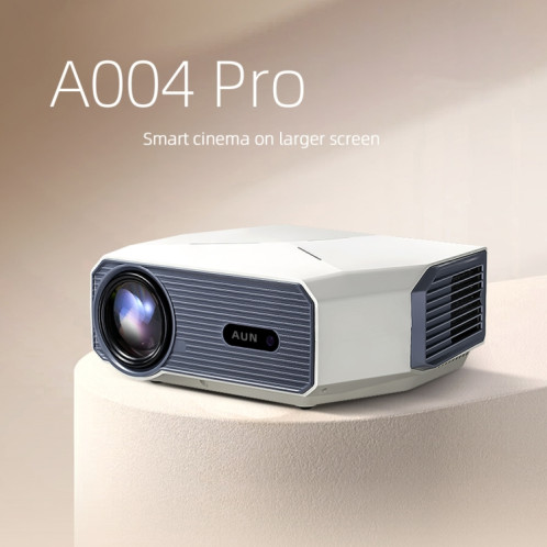 AUN A004 Pro Projecteur LCD portable 1920 x 1080P 9000 Lumen Android 9.0, prise américaine (blanc) SA501A608-016