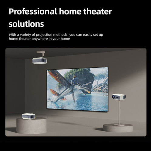 AUN A004 Pro Projecteur LCD portable 1920 x 1080P 9000 Lumen Android 9.0, prise américaine (blanc) SA501A608-016