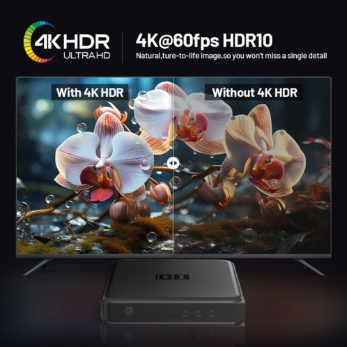 Décodeur Internet 4K HD avec processeur quad-core G1 Cortex-A55 Android 11 et télécommande, 4 Go + 32 Go () SH701A1200-012