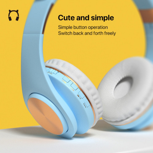 Casque de jeu sans fil Bluetooth à oreilles de chat avec lumière (or) SH001D1109-011