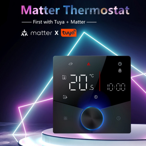 Thermostat intelligent WiFi à LED pour chauffage électrique BHT-009GBLW-MT avec Matter (blanc) SH502B214-012