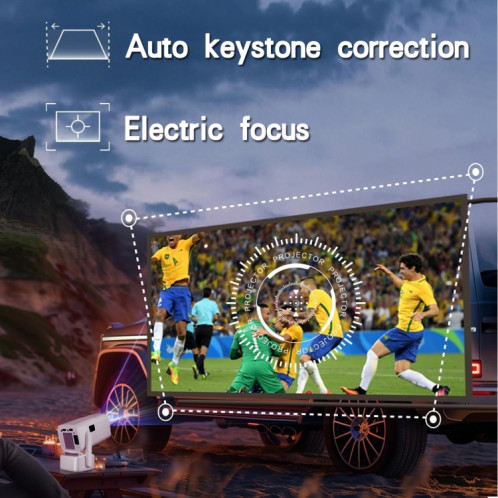 Projecteur WiFi domestique portable Y7S 720P Android 11 avec haut-parleur, processeur : Allwinner H713 () SH501B770-011