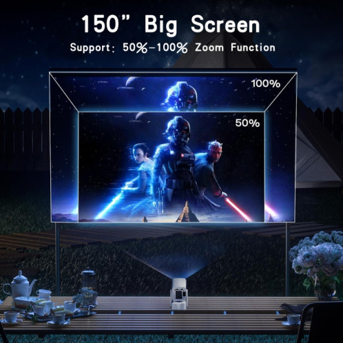 Projecteur WiFi domestique portable Y7S 720P Android 11 avec haut-parleur, processeur : Allwinner H713 () SH501B770-011