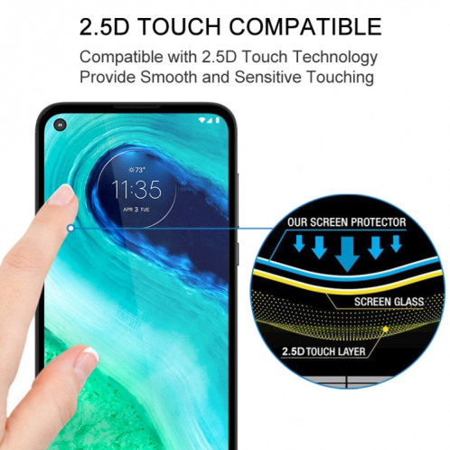 Pour Motorola Moto G Fast Full Glue Film en verre trempé plein écran SH2101362-08