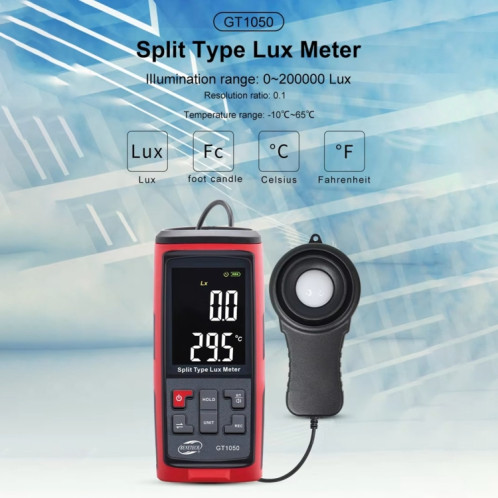 Luxmètre numérique professionnel BENERECH GT1050 SB1326331-09