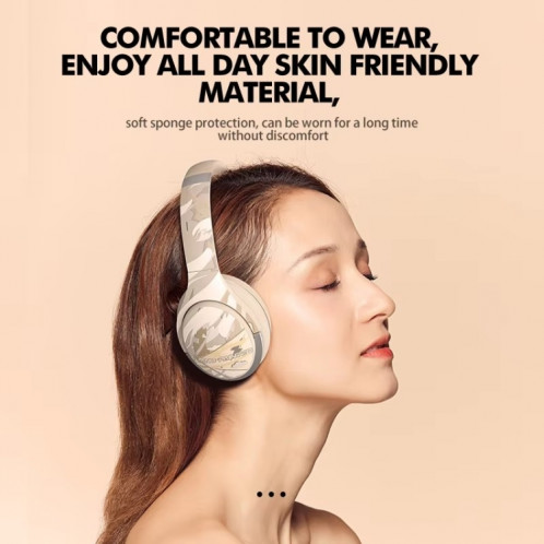 Casque sans fil Bluetooth A6 ANC Gaming Studio (beige) SH601B1391-011