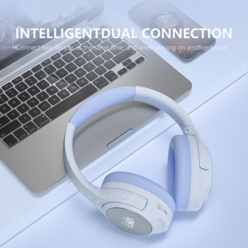 Casque sans fil Bluetooth stéréo GT2 No Delay Game HiFi Bass (bleu) SH901A1146-09