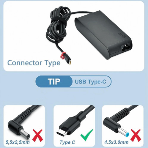 Adaptateur secteur pour ordinateur portable Lenovo 95 W 20 V 4,75 A USB Type-C, prise : SH0501214-08