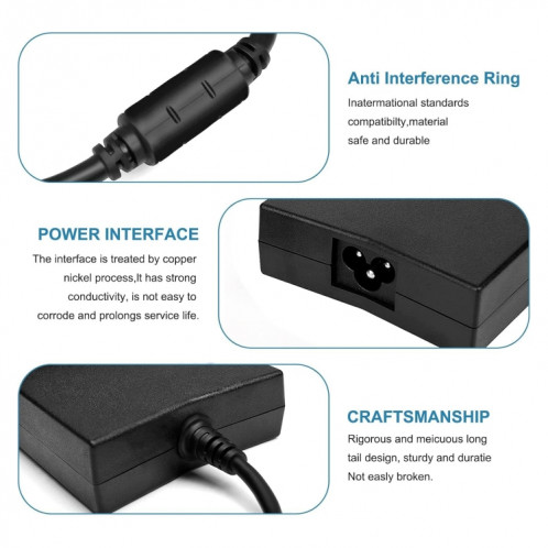 Adaptateur secteur pour ordinateur portable Dell 7,4 x 5,0 130 W 19,5 V 6,7 A, prise : SH28011983-09