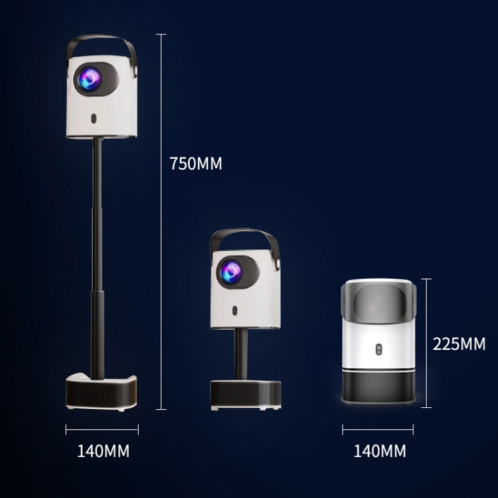 Projecteur télescopique TS-2 1920 x 1080P 240ANSI HiSilicon 352 Android 9.0, prise américaine (blanc) SH701A834-014
