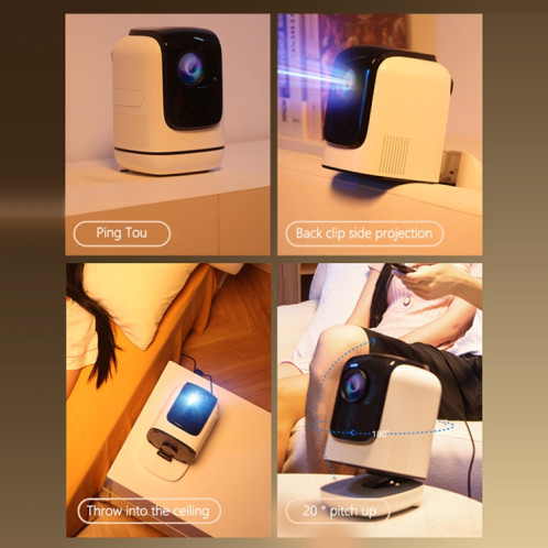 Projecteur sur pied PTZ pliable TZ-1 1080P 280ANSI HiSilicon 352 Android 9.0, prise américaine (gris) SH501A1684-012