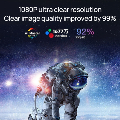 Projecteur sur pied PTZ pliable TZ-1 1080P 280ANSI HiSilicon 352 Android 9.0, prise américaine (gris) SH501A1684-012