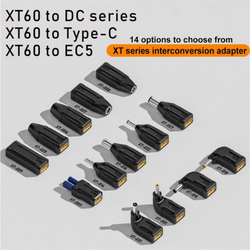 Adaptateur d'échange XT-024 XT60 femelle vers 5,5 x 2,5 mâle SH1923847-011