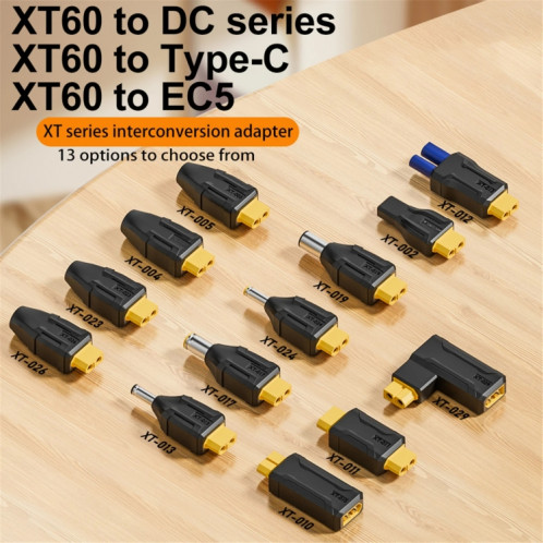 Adaptateur d'échange XT-024 XT60 femelle vers 5,5 x 2,5 mâle SH1923847-011