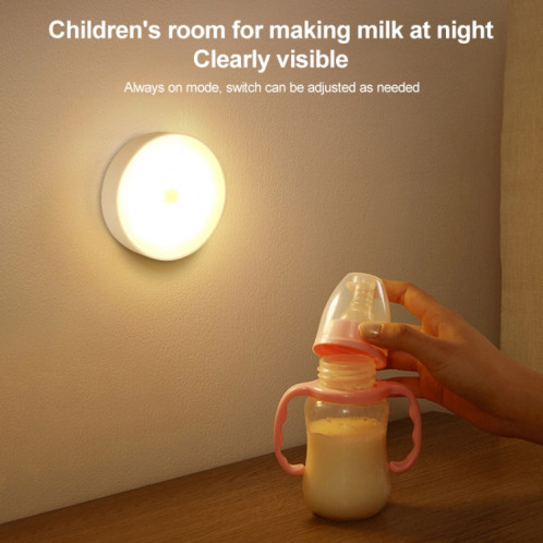 Lampe de chevet intelligente à LED à induction pour le corps humain avec interrupteur (lumière blanche) SH301A776-07