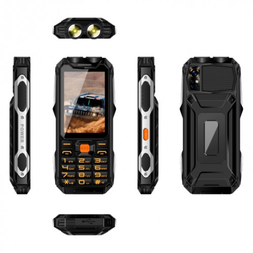 Téléphone robuste à clavier Q9-1 4G pour aînés, 3,5 pouces, 4500 mAh, 21 touches, SOS, FM, réseau : 4G, double SIM (vert) SH601B705-016