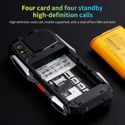 Téléphone robuste à clavier Q9-1 4G pour aînés, 3,5 pouces, 4500 mAh, 21 touches, SOS, FM, réseau : 4G, double SIM (vert) SH601B705-016