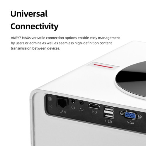 Projecteur LCD Android AUN AKEY7 MAX 1920x1080P HD Prise UE (Blanc) SA803A1867-016
