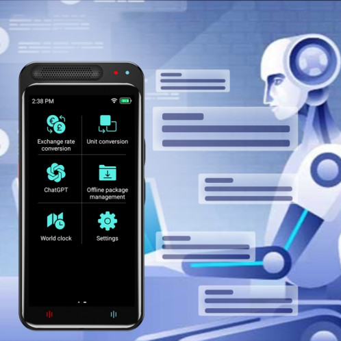 VORMOR Z6 Traducteur intelligent AI avec écran tactile HD de 5,0 pouces 139 langues avec traduction hors ligne / traduction de photos SH41021121-09