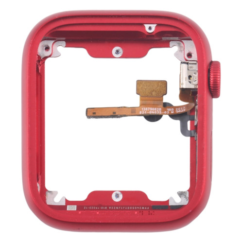 Pour Apple Watch Series 7/8/9 41MM LTE Cadre central en alliage d'aluminium avec câble flexible Crown Spin Axis (rouge) SH501C1667-06