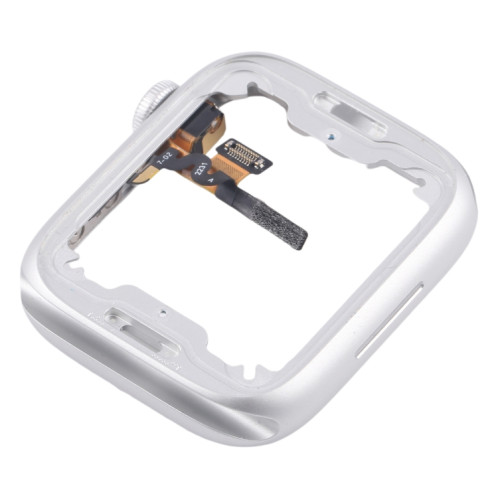 Pour Apple Watch Series 8/9 41MM GPS Cadre central en alliage d'aluminium avec câble flexible Crown Spin Axis (argent) SH803A1994-06