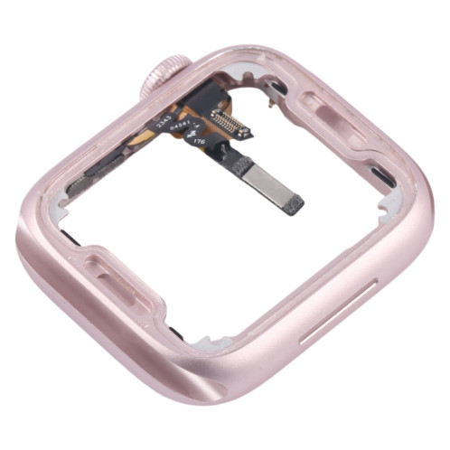 Pour Apple Watch Series 9 41MM LTE Plaque de cadre central en alliage d'aluminium avec câble flexible Crown Spin Axis (rose) SH101A1179-06
