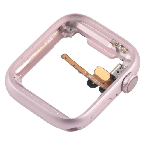 Pour Apple Watch Series 9 41MM LTE Plaque de cadre central en alliage d'aluminium avec câble flexible Crown Spin Axis (rose) SH101A1179-06