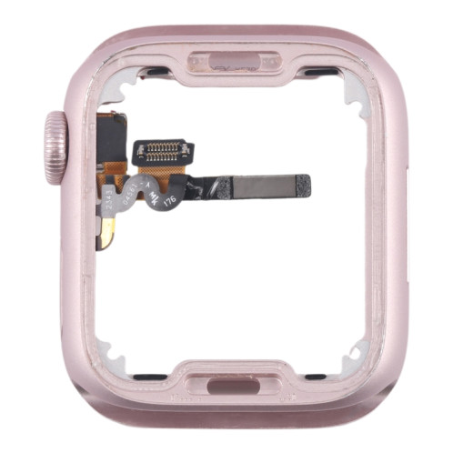 Pour Apple Watch Series 9 45MM LTE Plaque de cadre central en alliage d'aluminium avec câble flexible Crown Spin Axis (rose) SH102A441-06