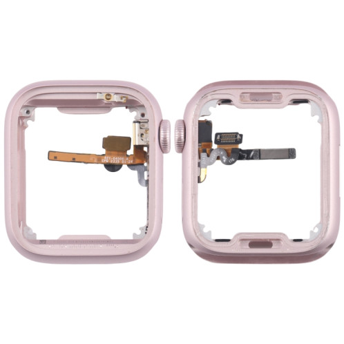Pour Apple Watch Series 9 41MM GPS Cadre central en alliage d'aluminium avec câble flexible Crown Spin Axis (rose) SH103A679-06
