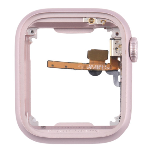 Pour Apple Watch Series 9 45MM GPS Cadre central en alliage d'aluminium avec câble flexible Crown Spin Axis (rose) SH104A700-06