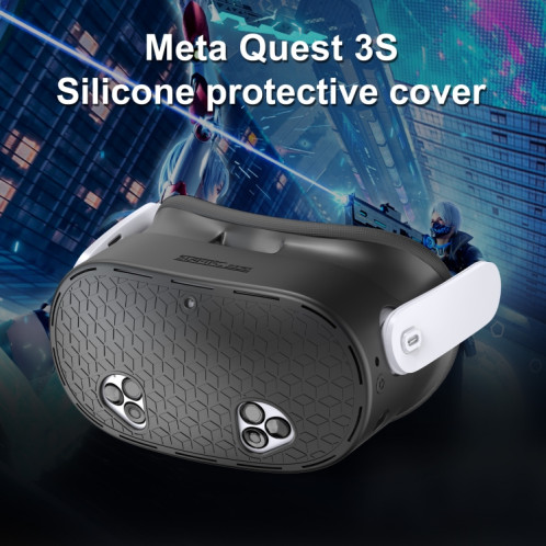STARTRC GAMES Housse de protection en silicone pour Meta Quest 3 VR (noir) SH301A1711-08