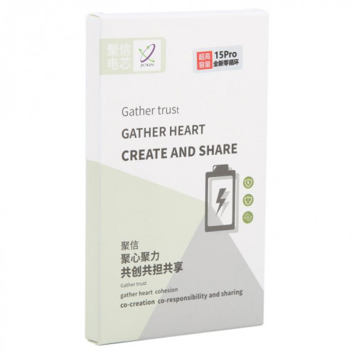 Batterie lithium-ion à cycle zéro JUXIN 3400 mAh pour iPhone 15 Pro SH06201607-05