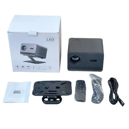 Projecteur intelligent M10 Plus 1280 x 720P 200ANSI Amlogic H713 CPU Android 11 avec support, (gris métal) SH702A633-09